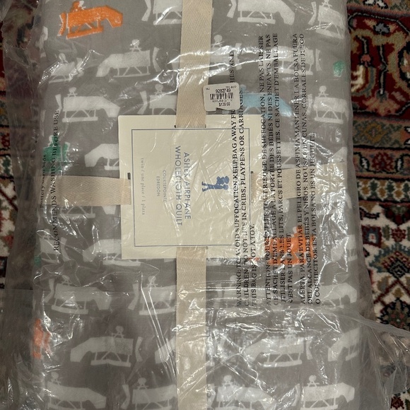 Pottery Barn Kids Asher Airplane quilt & sham